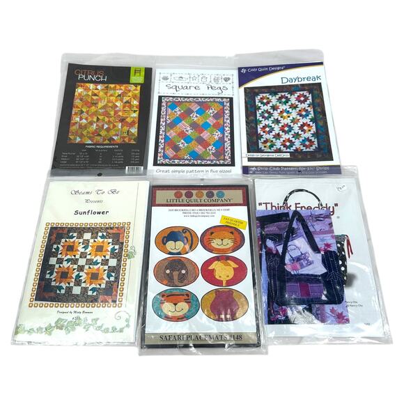 Vintage Quilt Patterns Wall Hanging Table Runner Applique Patchwork Lot of 30 - Picture 3 of 6